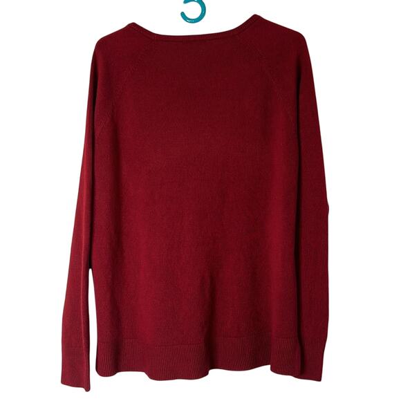 Sweet Romeo Red Cozy Long Sleeve Crew Neck Knit Sweater Size XL - Picture 2 of 4